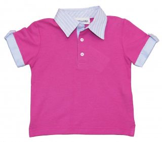   Girl Purple Tee Polo Shirt Boys Girls by Baby Graziella 2T