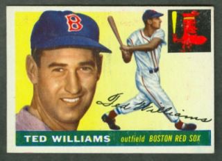 TEDDY BALLGAME 1955 Topps Baseball #2 Ted Williams   NO CREASES