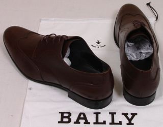 Bally Shoes $565 Brown Cadwell Wingtip Derby Leather Dress Shoes 10D 