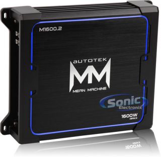 Autotek M1600.2 1600W Mean Machine 2 Channel Car Audio Amplifier/Amp