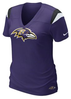 Baltimore Ravens Womens Fashion V Neck T Shirt Jewelry Gift Set 