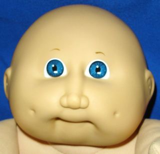    Patch Kids Vintage 1985 KT 2 Bald Boy Doll Frosty Blue Eyes W Diaper
