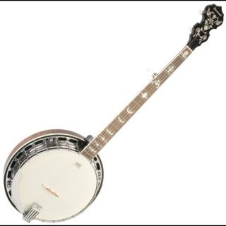   Country Flamed Maple 24 Bracket 5 String Brass Tone Ring Banjo