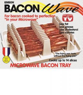 New Mess Free Emson Bacon Wave Microwave Bacon Cooker  