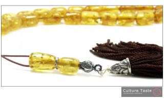 Worry Beads Komboloi   Solid Baltic Amberin Honey Shades 