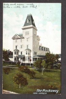 ME The Rockaway Hotel BAR HARBOR MAINE Vintage Postcard UDB PC Carte 
