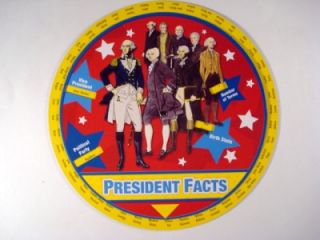 Presidents Information Wheel United States History Elementary 