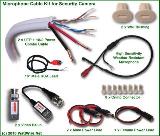300 Camera Cable Kit with Microphone Video Baluns