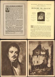 Magazine The Mentor Honore de Balzac by Vance Thompson December 15 