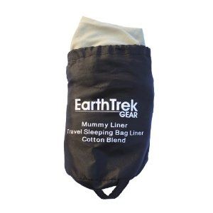   earthtrek gear mummy liner travel sleeping bag liner keeps you clean