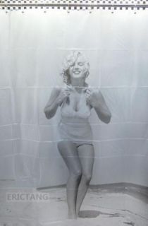 Brand New Marilyn Monroe Bathroom Fabric Shower Curtain Free 12 Hooks