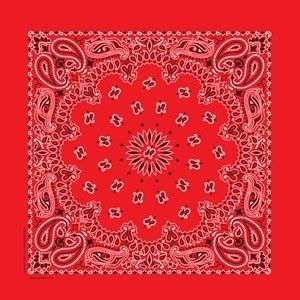 Giant 35 RED100 Cotton Paisley Bandana Handkerchief Scarf USA Made 