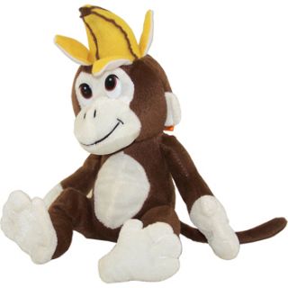   Value Plush Brown Monkey with Banana Hat 10 inch Stuffed Animal