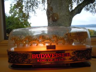   Beer Clydesdale Horse Wagon Bar Cash Register Elec Light Works