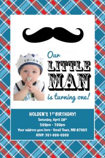   MUSTACHE Printable 1st Birthday Party Baby Shower Invitation U PRINT