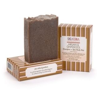 Shea Terra Organics Argan & Ghassool Spa Body Bar Soap