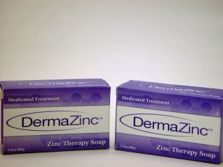 Dermazinc Bar Soap 2 Bars with Zinc Pyrithione