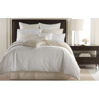 Barbara Barry Peaceful Petals Queen Duvet Cover Pure White