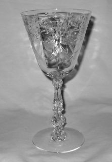 Heisey Barbara Fritchie 10 oz Goblet with Will O the Wisp Cut