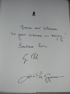 George Bush Barbara Chef Signed 1st Family Cookbook A
