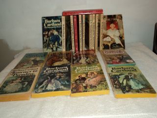   PAPERBACK ROMANCE BOOKS FROM BARBARA CARTLAND 1970S IN GOOD CONDITION