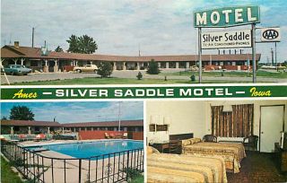   Ames, Iowa, Silver Saddle Motel, Pool, Multi View, Roberts No SC16571