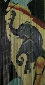 Elephants Bamboo Beaded Curtain Divider Hanging Door Doorway Screen 