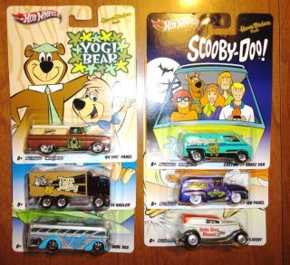 2012 Hot Wheels Nostalgia HANNA BARBERA Set Of All 6 Six Cars Scooby 
