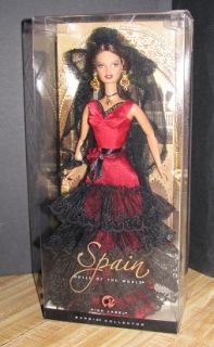   Spain Dolls of The World Pink Label DOTW Barbie 027084546965