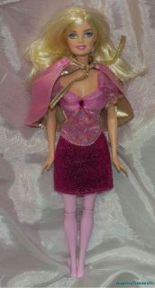 RARE 2009 Barbie and The Three Musketeers Corinne Pink Doll w Glittery 