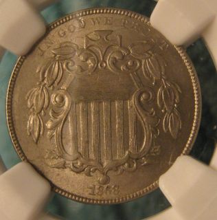 1868 Shield Nickel Reverse of 1868 Variety 5 5 2 99 or 906 NGC