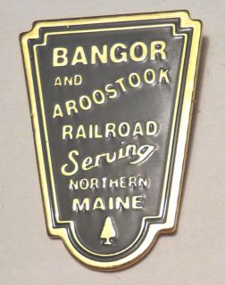 Bangor Aroostook Railroad Hat Pin RR Train Maine Railway Lapel