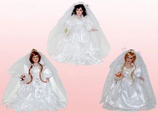 New Wholesale Lot of 3 PC Pack Bridesmaid Porcelain Dolls 16 EBRDOLL1 