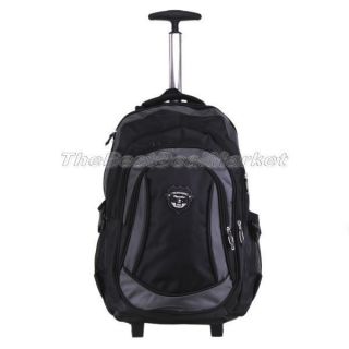 New 18 Rolling Backpack Wheeled College Travel Carryon Drop Handle 