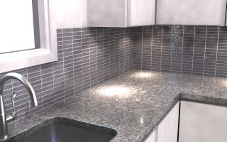 Light Gray Brown Glass Tile for Kitchen Backsplash