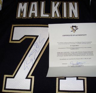 Evgeni Malkin Signed Pittsburgh Penguins Jersey w COA