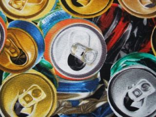 Crushed Cans Fizz Ed Soda Beer Kanvas Studio Maria Kalinoski Benartex 