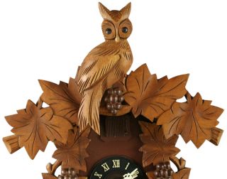 Vintage German Black Forest Cuckoo Clock Deer Horn Guns