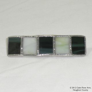   Barrette in STAINED GLASS   Medium Hair Clip, Genuine French Barrette
