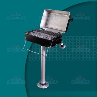Pontoon Barbeque Grill Package Post Grill and Base