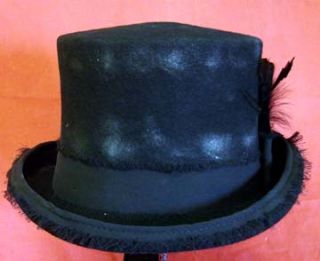   Wool Black Vivienne Steampunk Old Western Victorian Top Hat