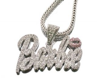 Nicki Minaj Barbie Pendant Necklace Chain Silver Gold