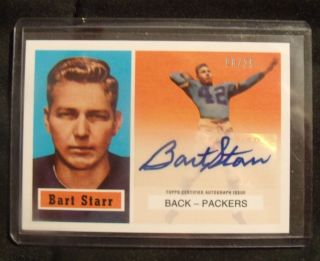 Bart Starr Auto 6 25 2012 Topps 1957 Throwback