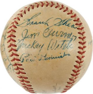 1949 New York Yankees Team Signed Baseball World Champions