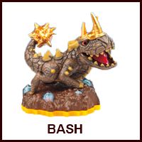 the skylanders giants bash figure has a slightly different pose and an 