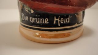 Die Grune Heid Fox Handle German Beer Stein Hunting Theme Pewter 