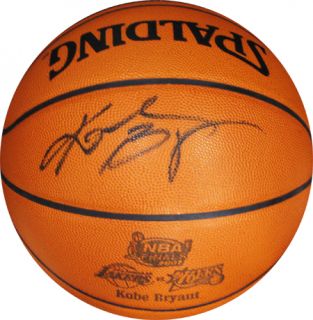 Kobe Bryant Signed 2001 Finals Leather Basketball PSA