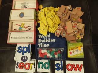 Lot of Educational Classroom Home School Supplies Letters Dominos Misc 