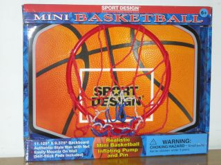 Mini Basketball Backboard Rim Net Hoop Inflating Pump Pin Team Sports 