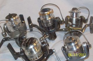 Open face spinning reels Browning, Quantum, Daiwa, Mitchell